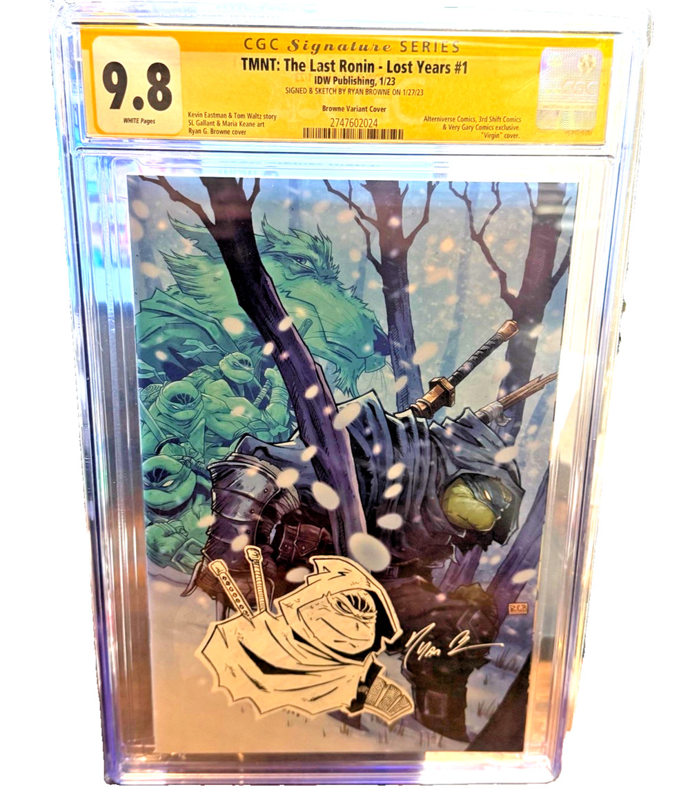 TMNT The Last Ronin Lost Years 1 CGC 9.8 SS Ryan Browne Signed Sketch
